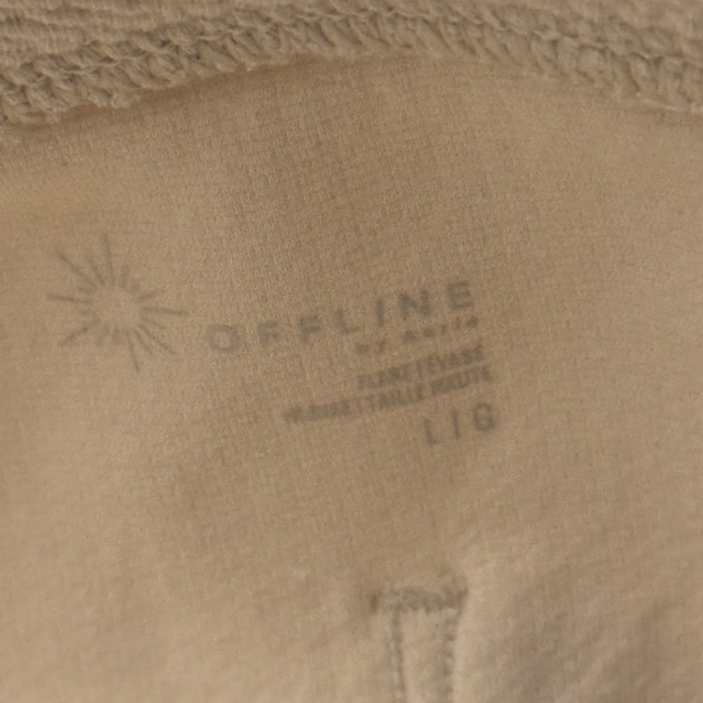 Offline Aerie Flare Leggings Womens Large Tan High Rise Stretch Women's - Picture 10 of 13